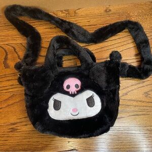 Black Plush kuromi Shoulder Bag